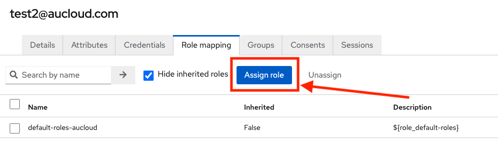 Assign role button