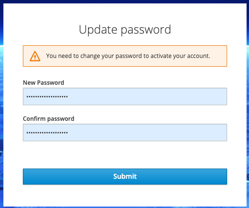 Update password