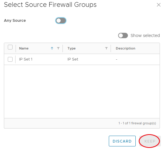 Firewall Source Groups