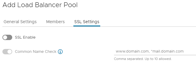 Load Balancer Pool SSL