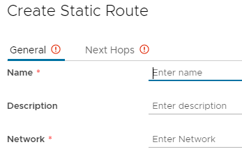 Create Static Route