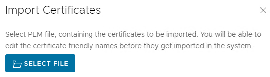 Trusted Certificates Import