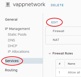 vApp Services