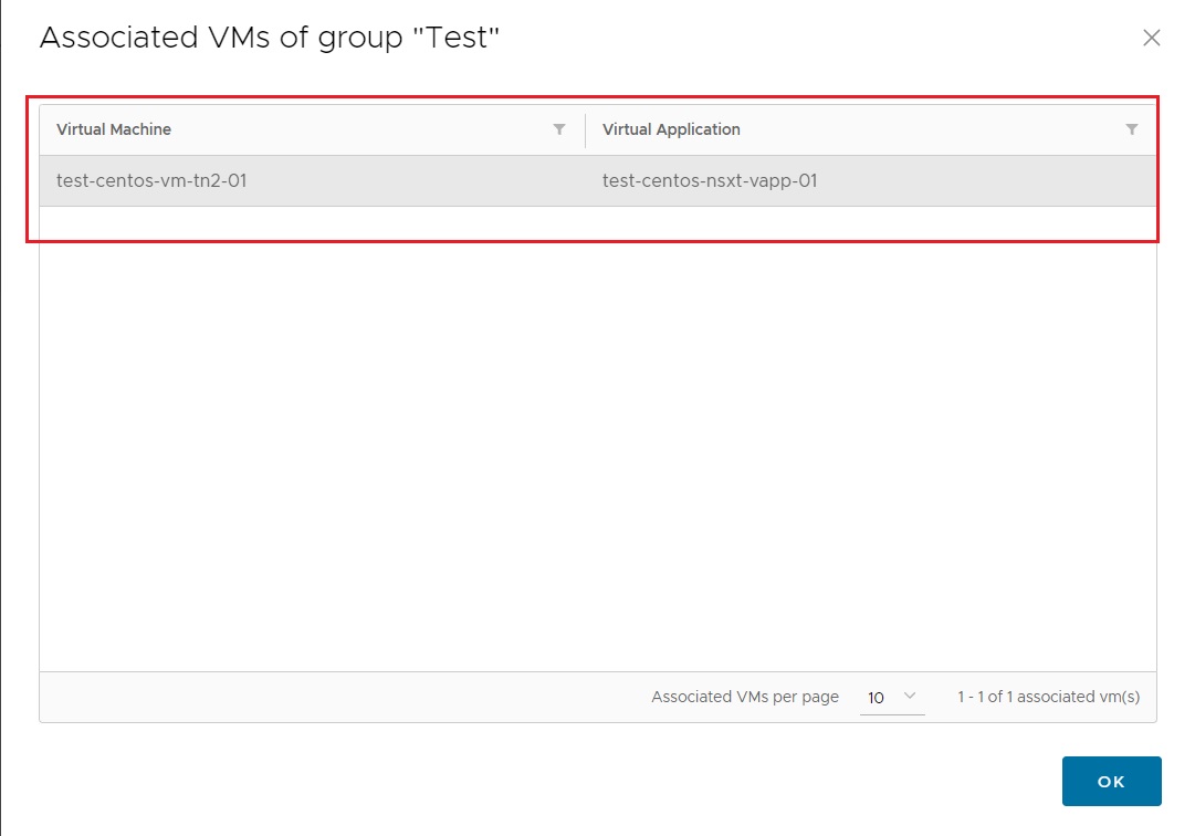 NSX-T Static Group VMs