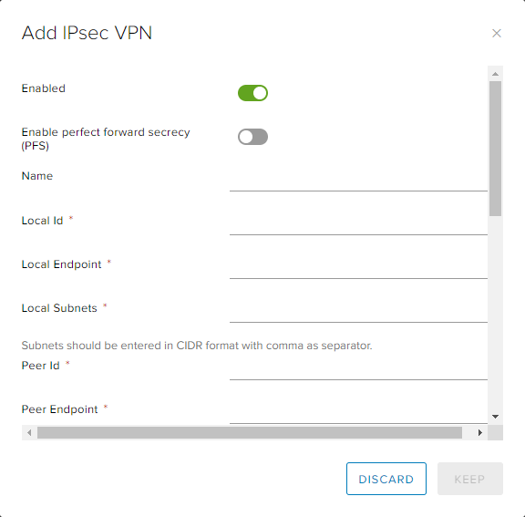 IPSec Add VPN